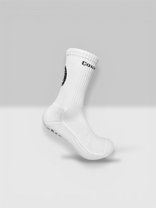 White - EU 42-45 / Court Grip Socken - Mehr Grip, mehr Game!