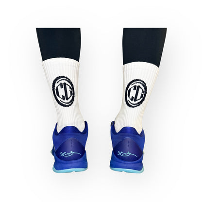 White - EU 46-49 / Court Grip Socken - Mehr Grip, mehr Game!