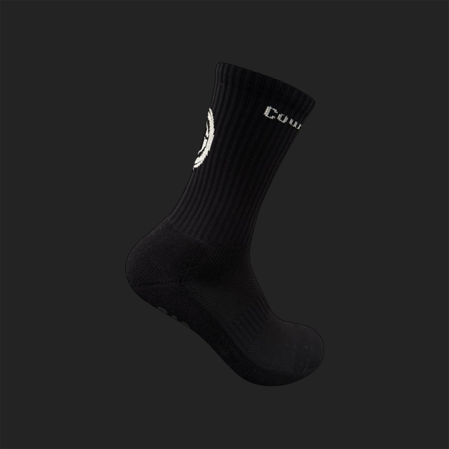 Black - EU 42-45 / Court Grip Socken - Mehr Grip, mehr Game!